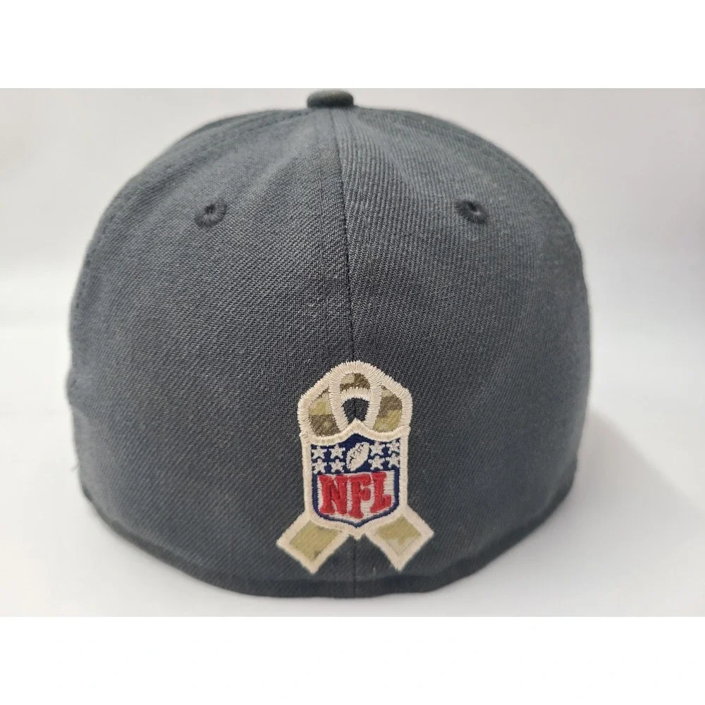 Detroit Lions Salute‎ To Service Camo New Era 59Fifty Fitted 7 Hat Cap NFL Gray
